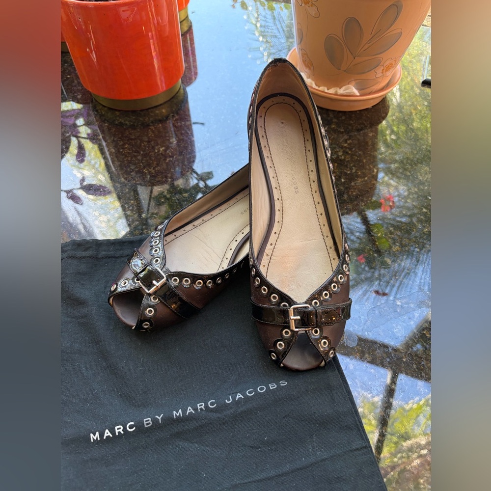 Marc by Marc Jacobs Patent Leather Grommet Flats - Picture 6 of 7